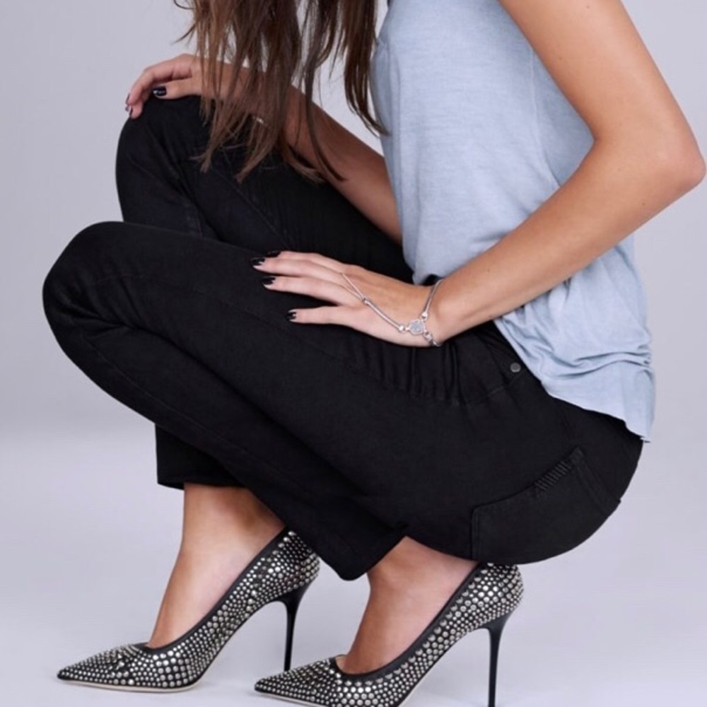 PAIGE Transcend Skyline Black Skinny Jeans